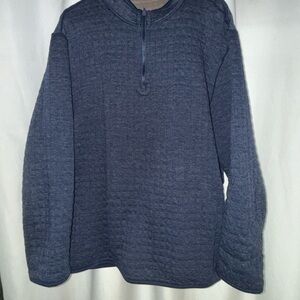 Simply Southern Men's Navy 1/4 Zip quilted Sweater